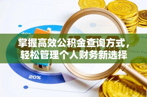 绥阳掌握高效公积金查询方式，轻松管理个人财务新选择