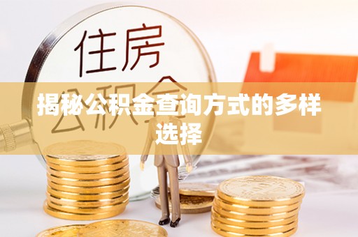 绥阳揭秘公积金查询方式的多样选择