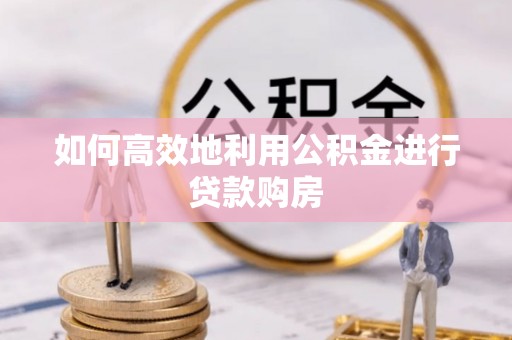 绥阳如何高效地利用公积金进行贷款购房